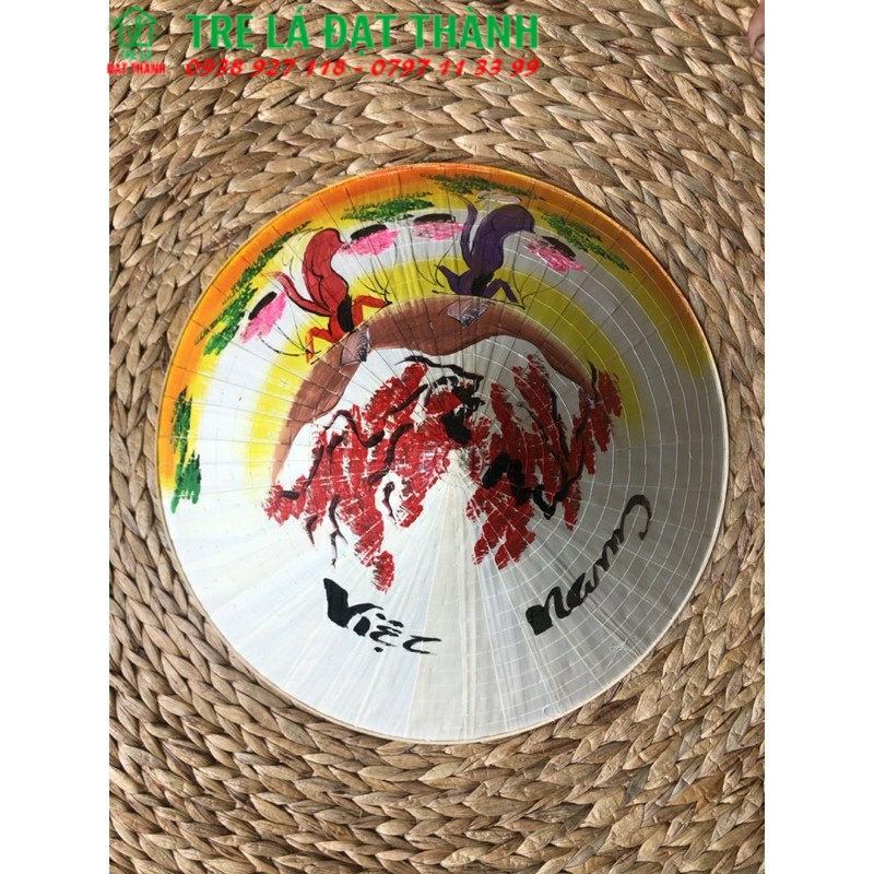 Nón lá vẽ cho bé size nhỏ dễ thương, nón trang trí