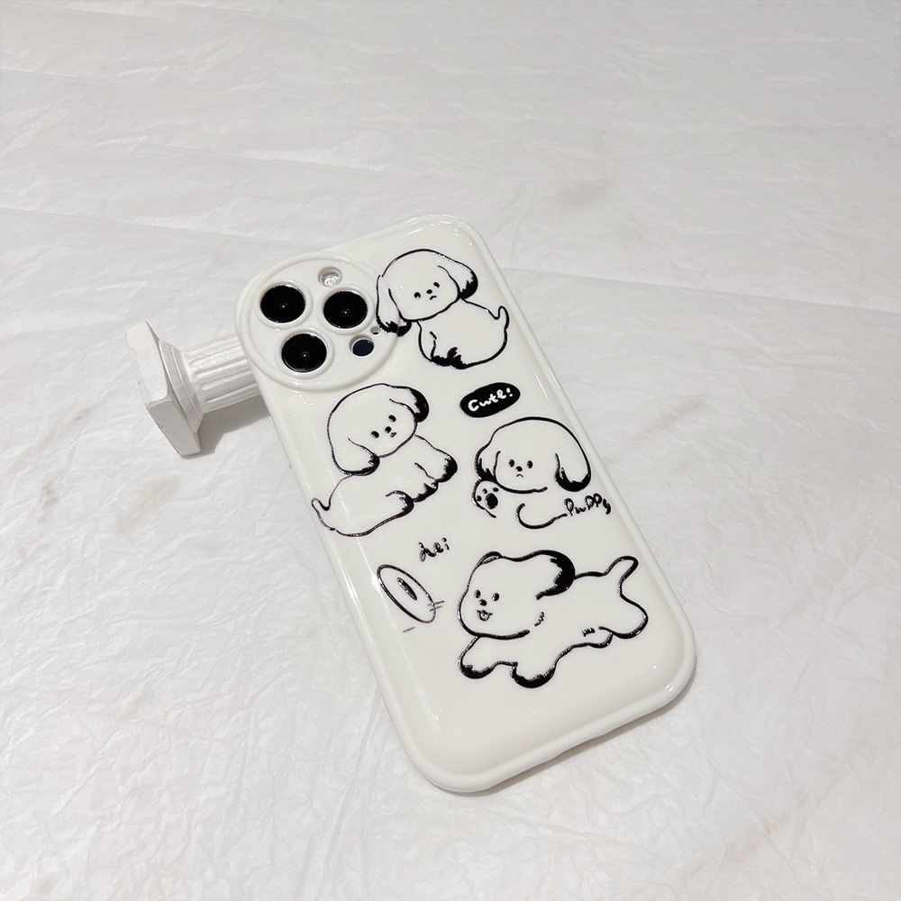 Ốp Điện Thoại tpu Dẻo In Hình Chó Đáng Yêu Chống Sốc Cho iphone 11 12 13 pro max mini XR XS 7 8 plus