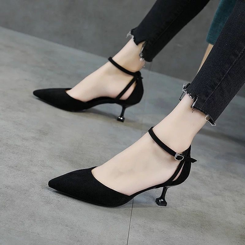 Giày Cao Gót 5cm Mũi Nhọn Thời Trang Dành Cho Nữ