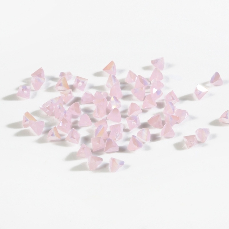 Bộ 20 hạt làm đồ trang sức màu trơn thời trang 5x6mm DIY