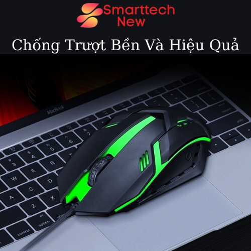 Chuột Gaming, Chuột Có Dây Máy Tính Laptop V1 T-WOLF Đèn Led 7 Màu Cho Game Thủ, Dùng Văn Phòng Cực Tốt
