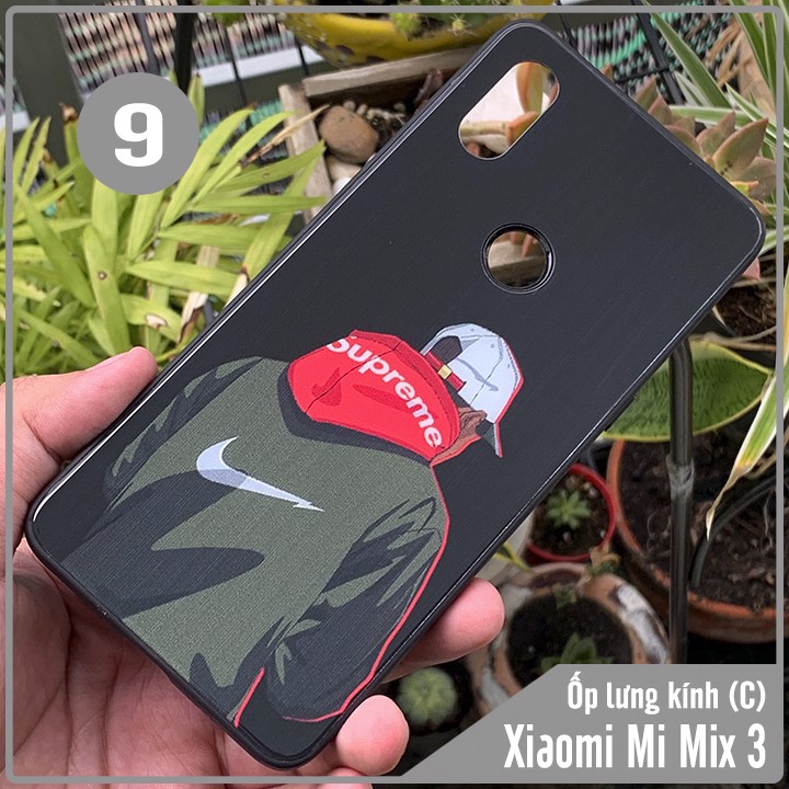 Ốp lưng Xiaomi Mi Mix 3 gương Kính ( C ) - mặt kính cứng viền nhựa dẻo