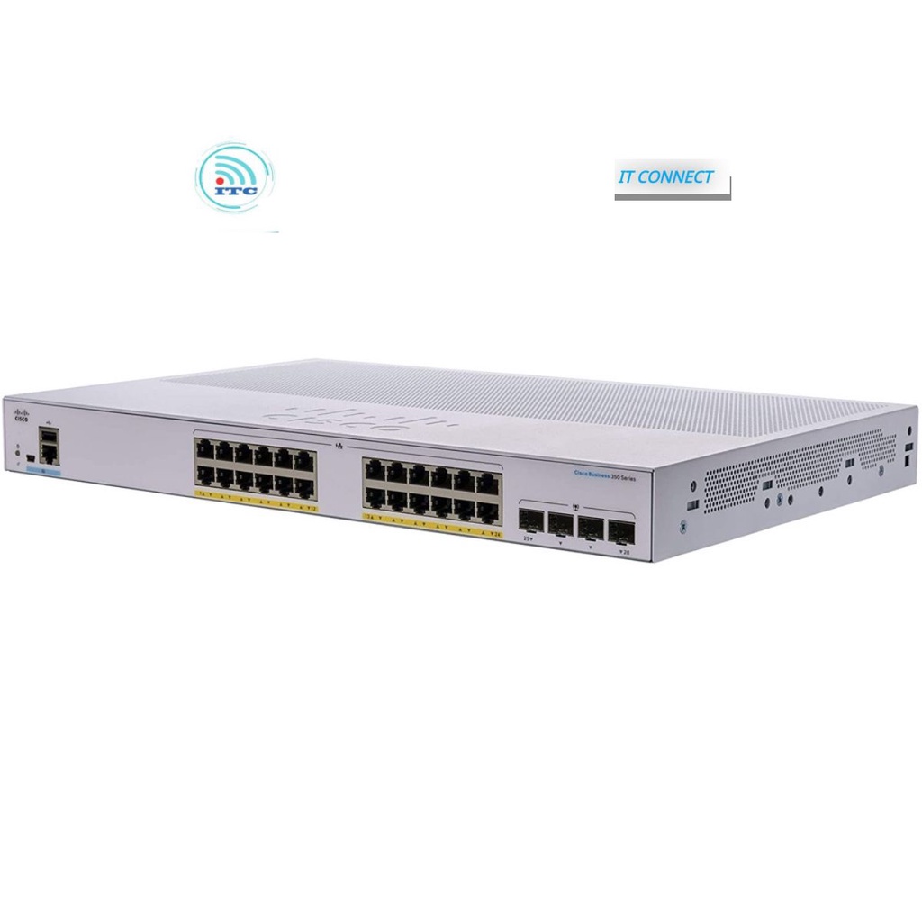Thiết bị chuyển mạch Cisco SB CBS350 Managed 24-port GE, 4x1G SFP_CBS350-24T-4G-EU