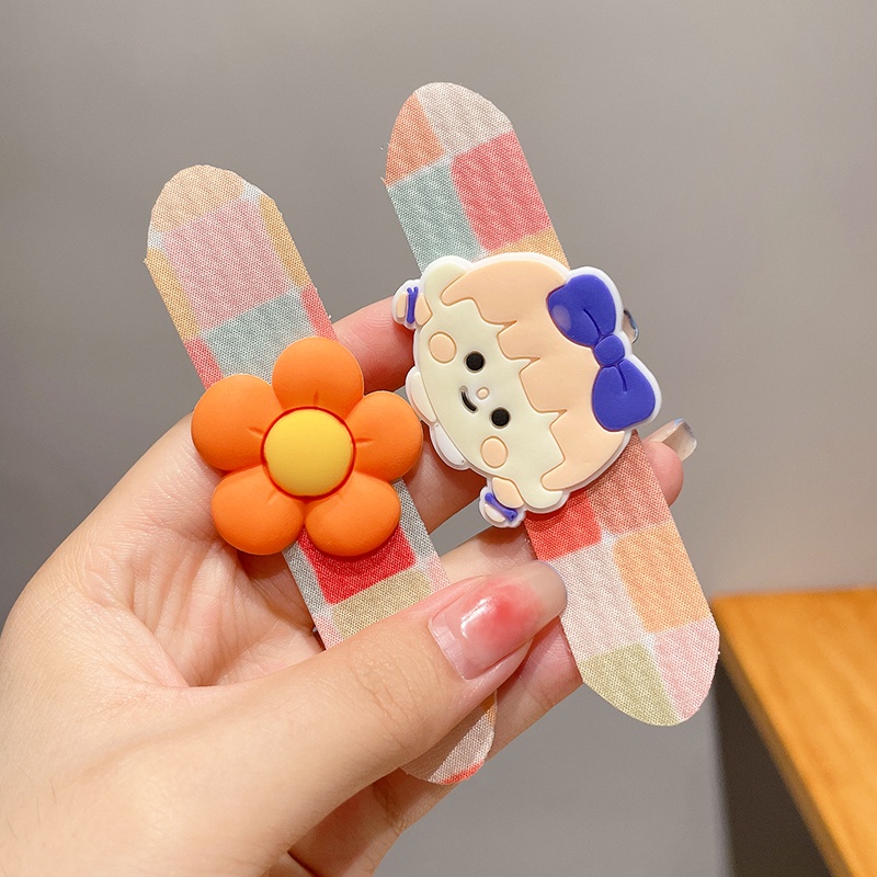 Miếng Dán Tóc Tự Dính Cho Bé Gái Có Sticker Dễ Thương #KT58