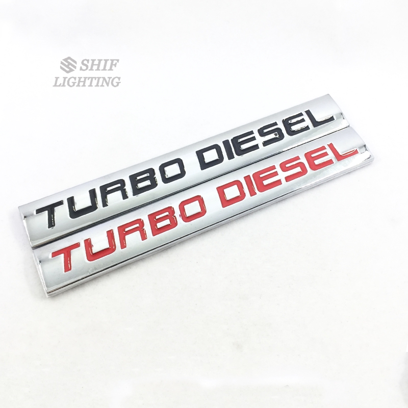 Đề can trang trí xe ô tô in chữ TURBO DIESEL độc đáo