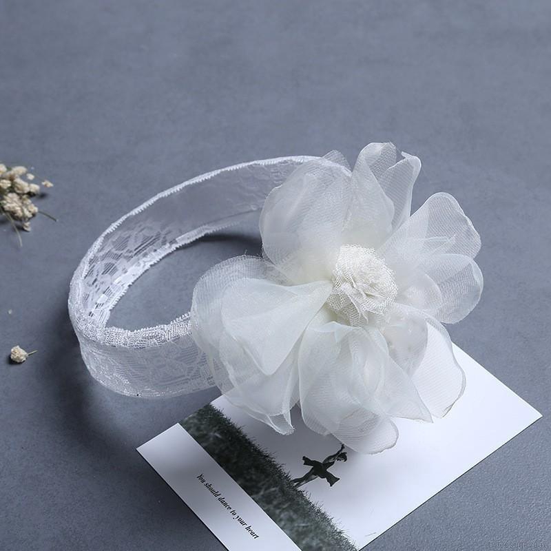 Băng đô lưới đính hoa giả xinh xắn cho bé gái