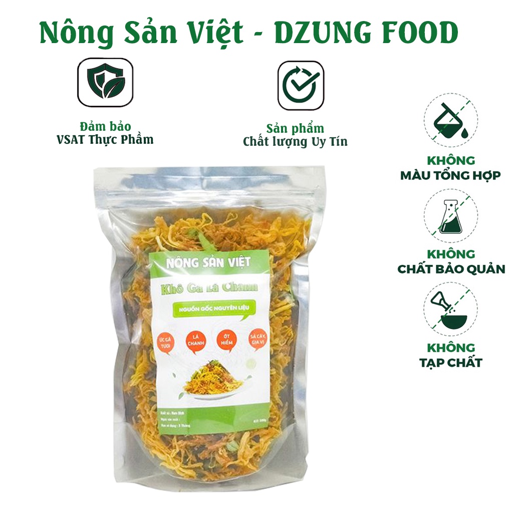 KHÔ GÀ LÁ CHANH CAY VỪA NÔNG SẢN VIỆT