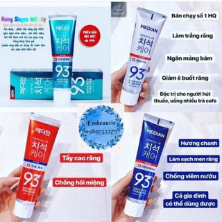 Kem đánh răng median 120gr, bản mới nhất 93%
