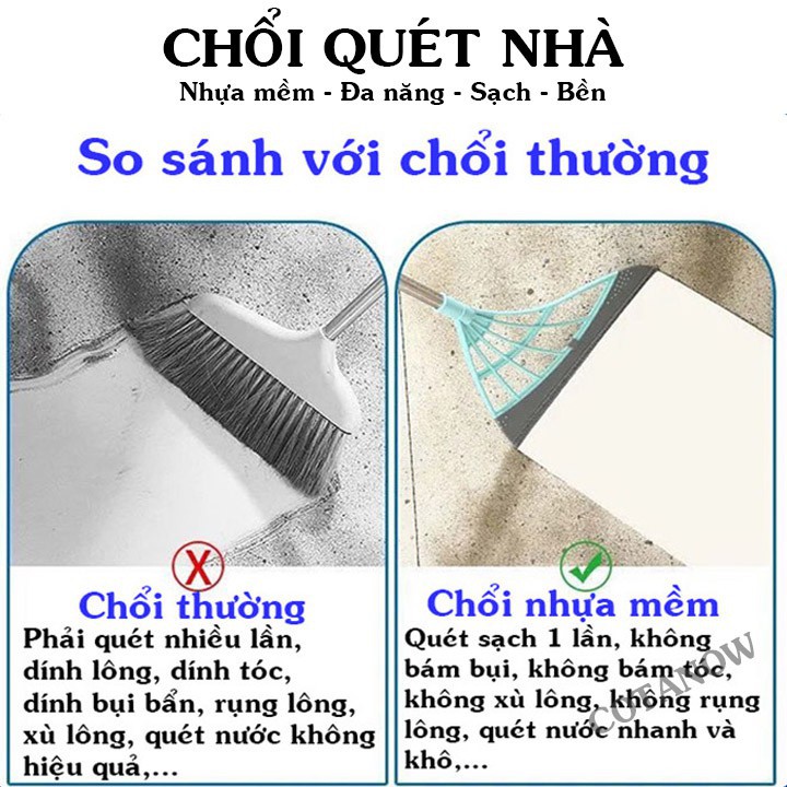 2 Chổi Quét Sàn Kèm Gạt Nước Thông Minh Silicon