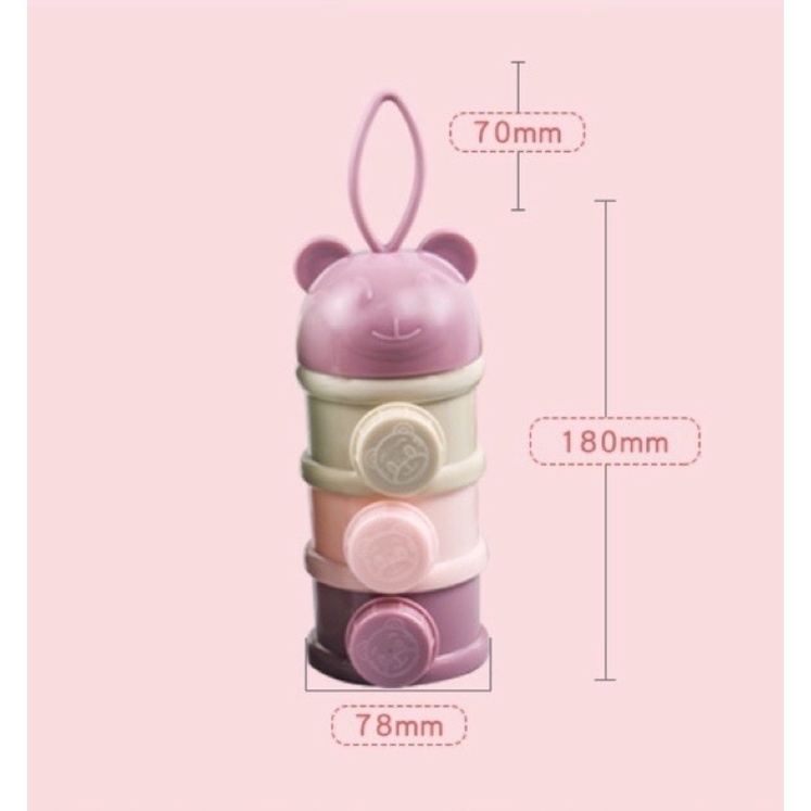 Chia sữa 4 ngăn có nắp xoáy