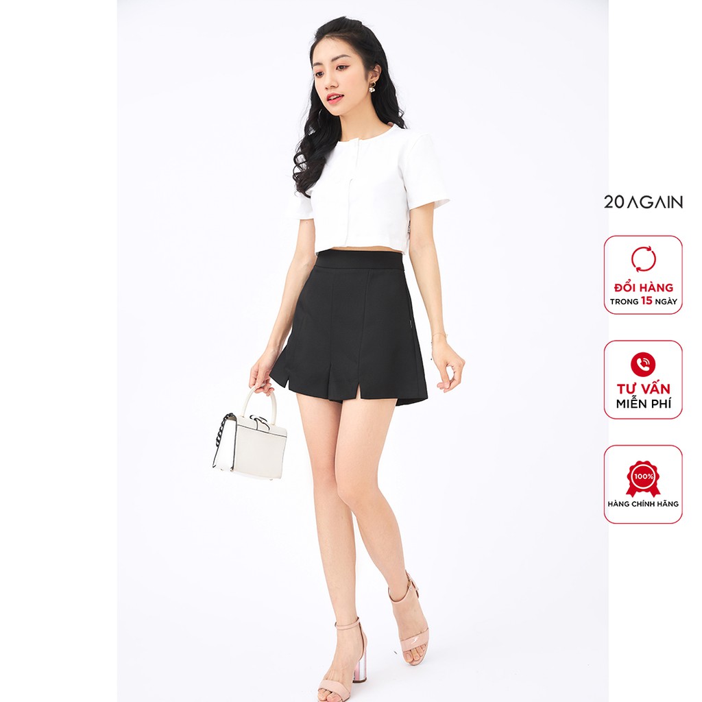 [Mã WABRAG99 giảm 10% đơn 99K] Quần short vải xẻ gấu 20AGAIN SVW0918