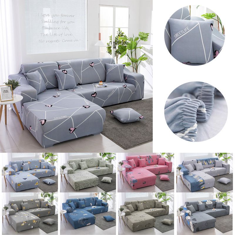 Vỏ Bọc Ghế Sofa 1 / 2 / 3 / 4 Co Giãn In Họa Tiết