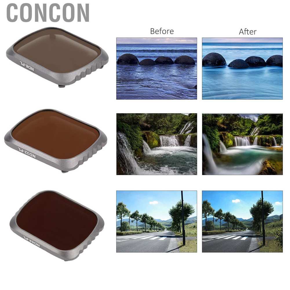 Concon Junestar Light Aluminum and Optical Glass Drone Lens NDPL Filter for DJI Mavic Air 2S