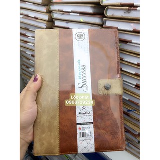 SỔ DA CAO CẤP KS8 CÓ KHUY BẤM ĐÓNG 240 TRANG KT 18X25CM