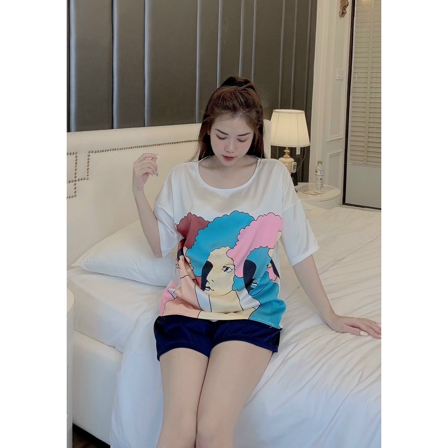 [🎁FREE SHIP💓 ]Bộ mặc nhà nữ mùa hè,đồ bộ lụa satin cho nữ thoáng mát | BigBuy360 - bigbuy360.vn