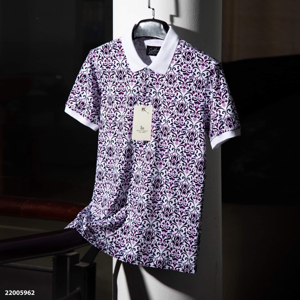 Áo thun nam polo cổ bẻ Just Men hoạ tiết nổi bật thời trang đẹp
