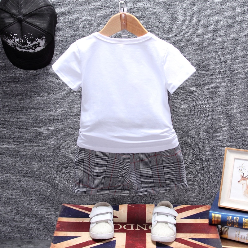 Set Đồ Mùa Hè Gồm Áo Ba Lỗ Và Quần Ngắn Phong Cách Anh Quốc Thời Trang Mùa Hè Mới Cho Bé Trai 0-5 Tuổi