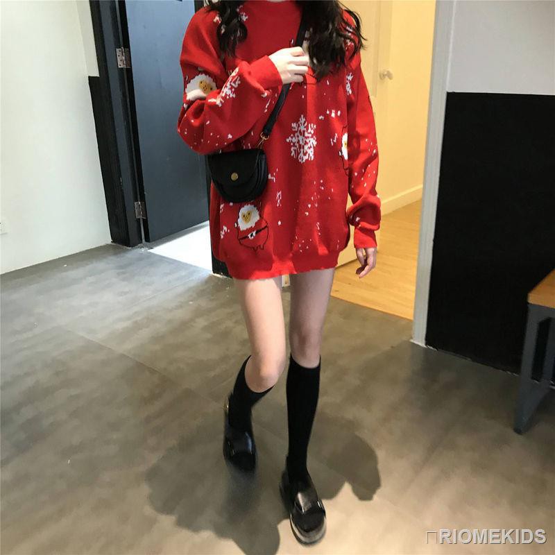New sweater couple warm Christmas long winter outfit