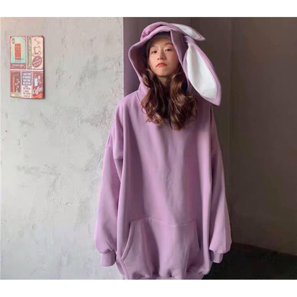 [ Mã FAMAYWA2 giảm 10K đơn 50K] Áo khoác hoodie nỉ tai thỏ form rộng nhiều màu xinh xắn AK05 | BigBuy360 - bigbuy360.vn