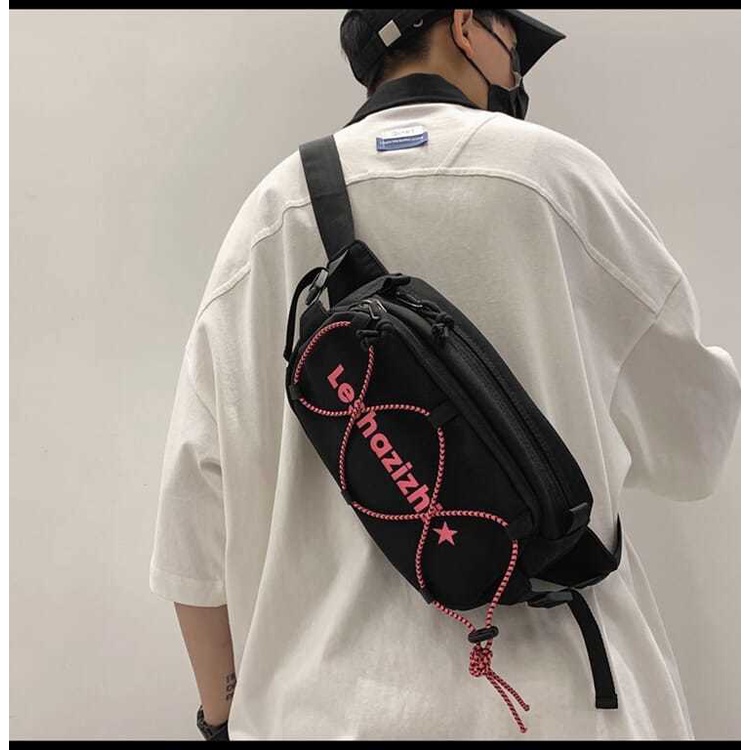 Túi đeo chéo ngực cỡ lớn bằng nylon thời trang dành cho nam