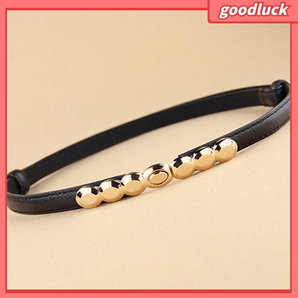 Thắt Lưng Giả Da Khóa Hợp Kim Điều Chỉnh Được Thời Trang Cho Nữ