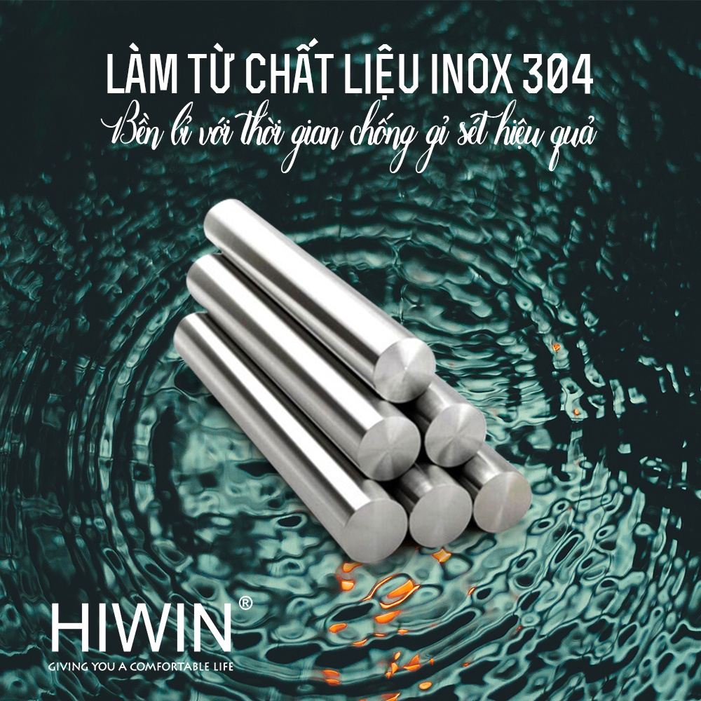 Kệ kính đơn phòng tắm inox 304 mạ đen HIWIN Y-541A