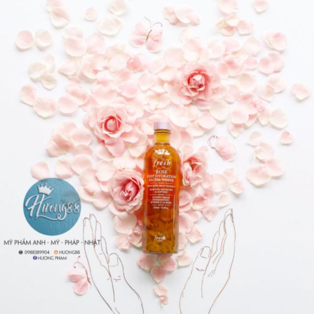 Nước hoa hồng Fresh Rose Deep Hydration Facial 250ml