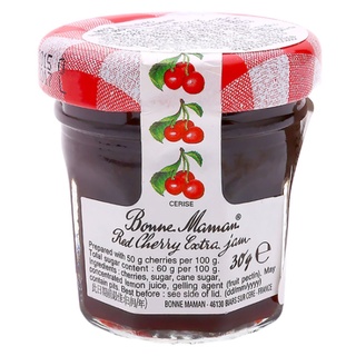 MỨT ANH ĐÀO ĐỎ HIỆU BONNE MAMAN 30G - RED CHERRY JAM - HÀNG NHẬP KHẨU