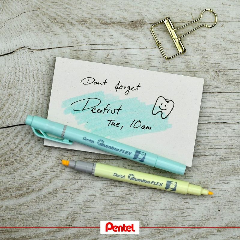 Bút Dạ Quang 2 Đầu Pentel Màu Pastel SLW11P Pentel Pastel Highlighter