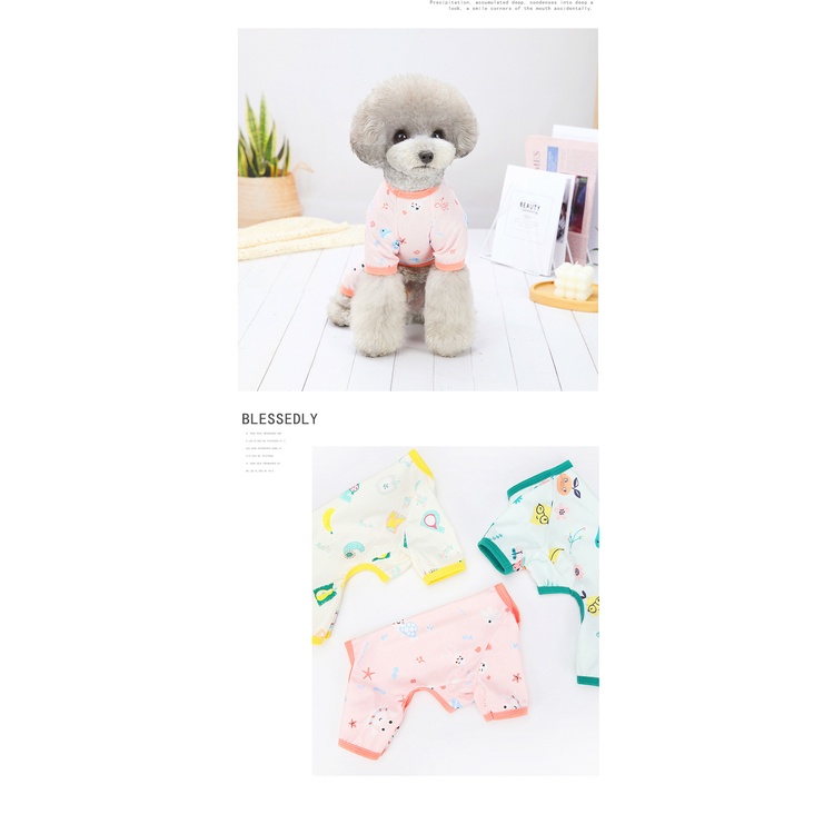 jumsuit pijama (áo liền quần ) mẫu in dễ thương cho chó mèo