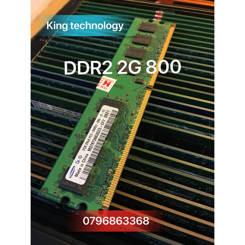 Ram ddr2 2g bus800 dùng cho máy tính để bàn