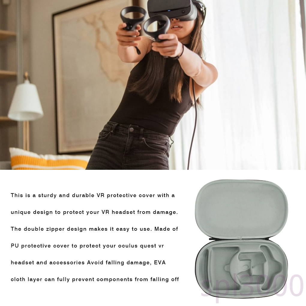 VR Glasses Storage Bag Shock-proof Portable VR Lens Case EVA Box Replacement for Oculus Quest 2