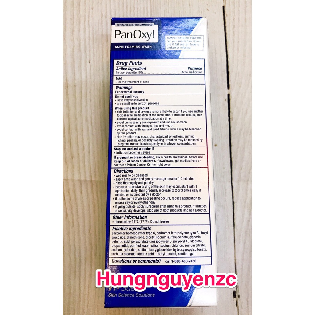 Sửa rửa mặt PanOxyl Acne Foaming Wash 10% Benzoyl Peroxide 162ml | BigBuy360 - bigbuy360.vn