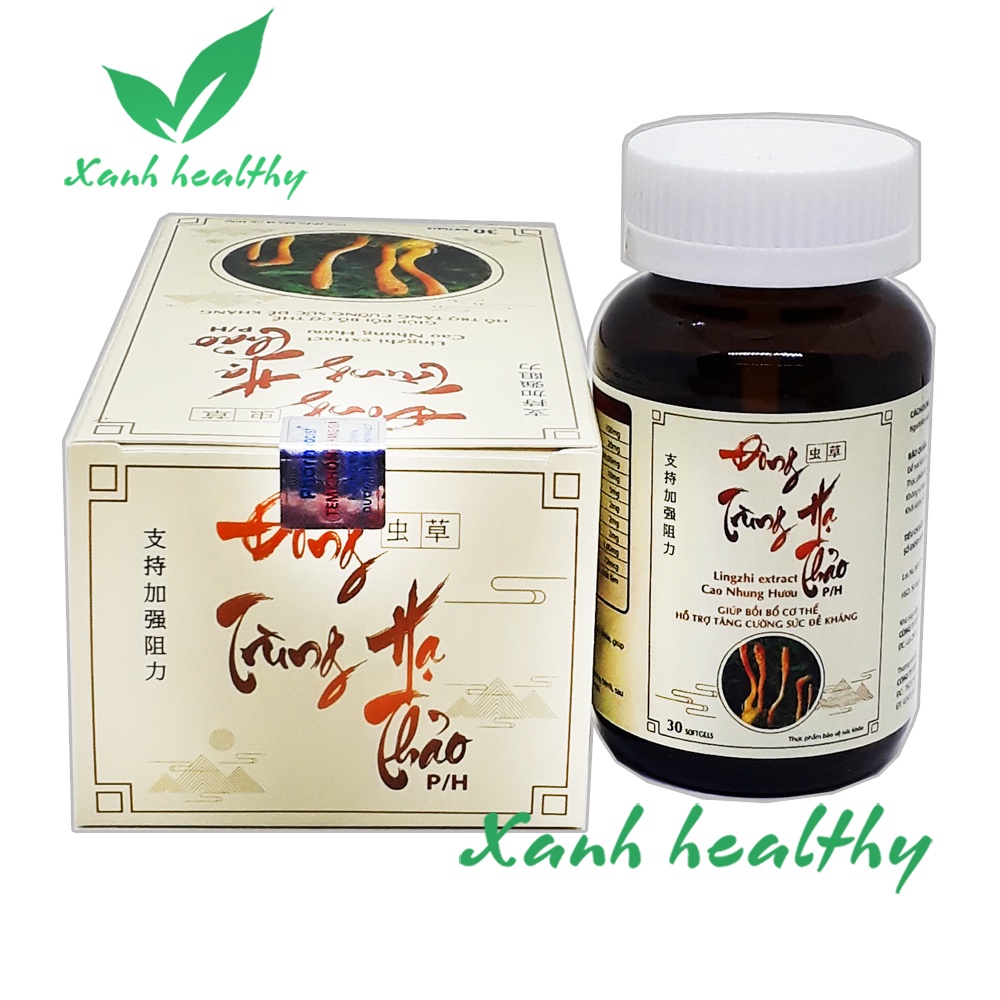 Đông trùng hạ thảo - Bồi bồ sức khỏe, hết suy nhược cơ thể - 30 viên - chuẩn GMP Bộ Y tế