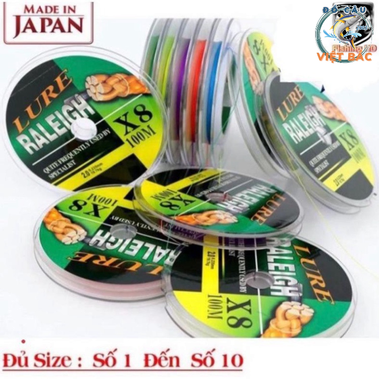 Dù câu cá PE dù câu lure X8 7 màu dù câu lure cao cấp siêu bền có thể nối liền 1000m Đồ Câu Việt Bắc