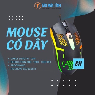 Chuột máy tính có dây b11 - mouse b11 led