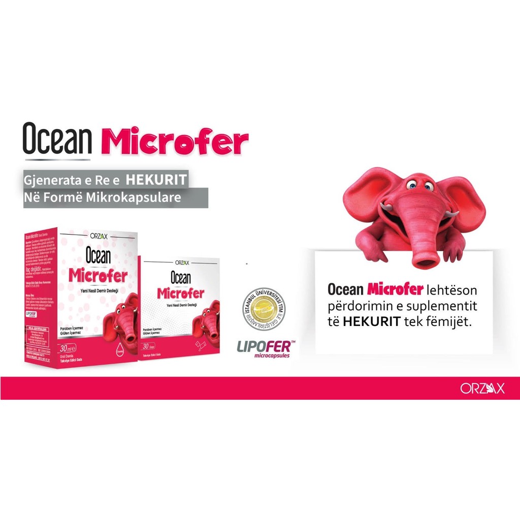 Ocean Microfer. Bổ sung sắt cho cơ thể, cải thiện tình trạng thiếu máu ở trẻ, giúp bé hệt mệt mỏi, ăn ngon