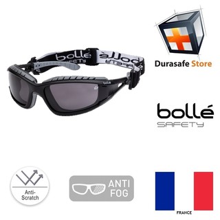 Kính bảo hộ BOLLE 1652002A TRACPSF Tracker 2 Smoke Anti-Scratch/Anti-Fog Len, tròng xám đen (tặng kèm hộp đựng kính)
