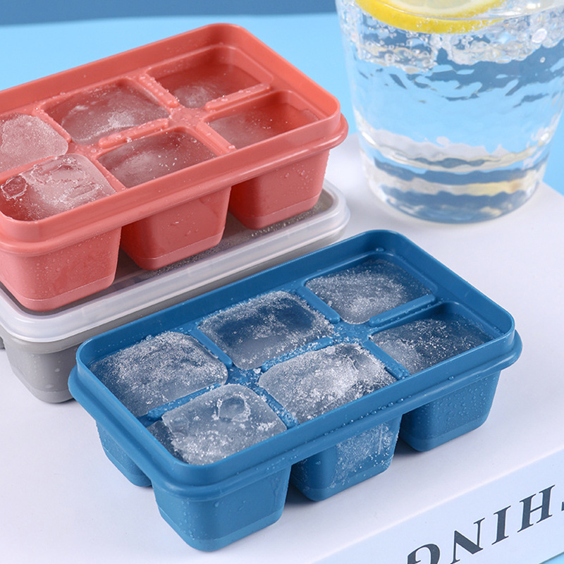 Khay làm đá viên OSSAYI bằng silicone có nắp đậy tiện lợi