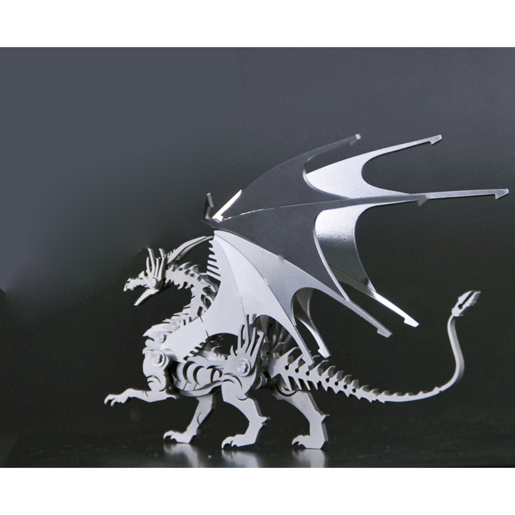 Mô Hình Lắp Ráp Kim Loại Dùng Vít MẪU RỒNG PHƯƠNG TÂY