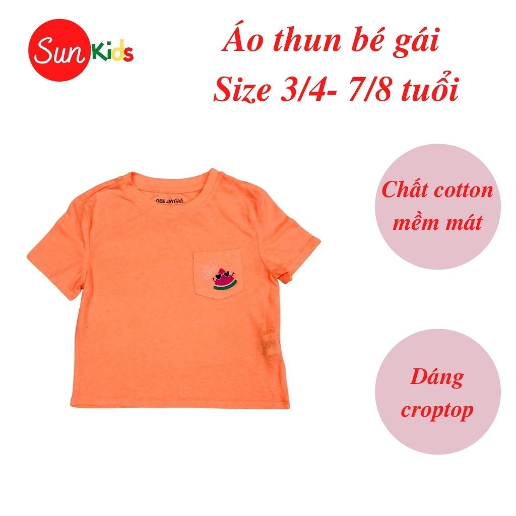 Áo thun cho bé gái, áo phông bé gái chất cotton mềm mát, size 3/4 - 7/8 tuổi - SUNKIDS1