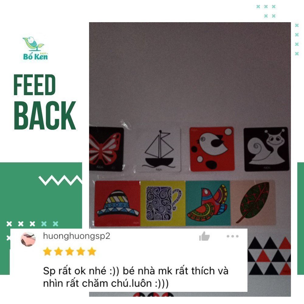 Shop Bố Ken Bộ Thẻ Kích Thích Thị Giác Giúp Bé Phát triển Toàn Diện [Chuẩn Phương Pháp Montessori] [Giấy Decal]