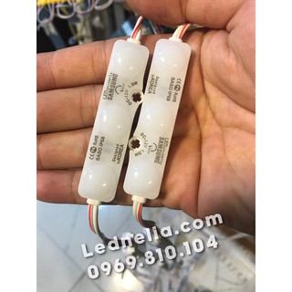 Dây 50 bóng led 3 mắt 6615 màu trắng dán viền biển quảng cáo, hắt chân chữ siêu bền.