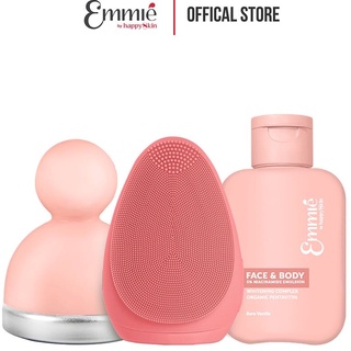 [ GIẢM 80K CHÍNH HÃNG EMMIÉ BY HAPPY] COMBO 3 SẢN PHẨM 1 MÁY RỬA MẶT EMMIÉ + 1 CÂY LĂN LẠNH + 1 KEM DƯỠNG TRẮNG
