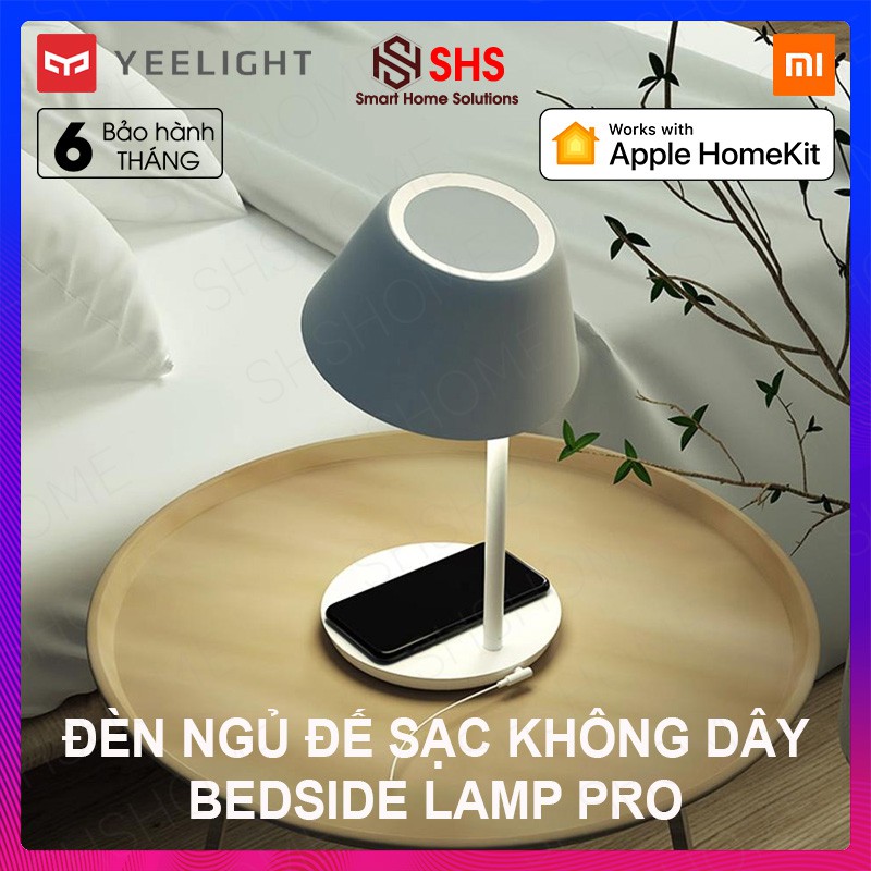 Đèn bàn đèn ngủ đế sạc điện thoại không dây LED thông minh Yeelight Xiaomi, 3 chế độ màu ánh sáng, YLCT03YL, SHS Vietnam