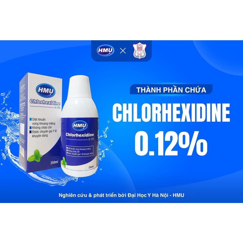 Nước súc miệng HMU Chlorhexidine của Đại Học Y Hà Nội