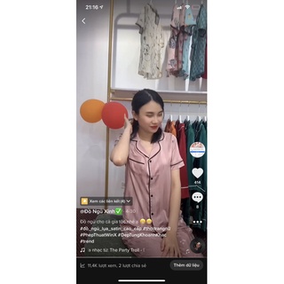 Bộ Lụa Gấm Sọc hồng - Lửng