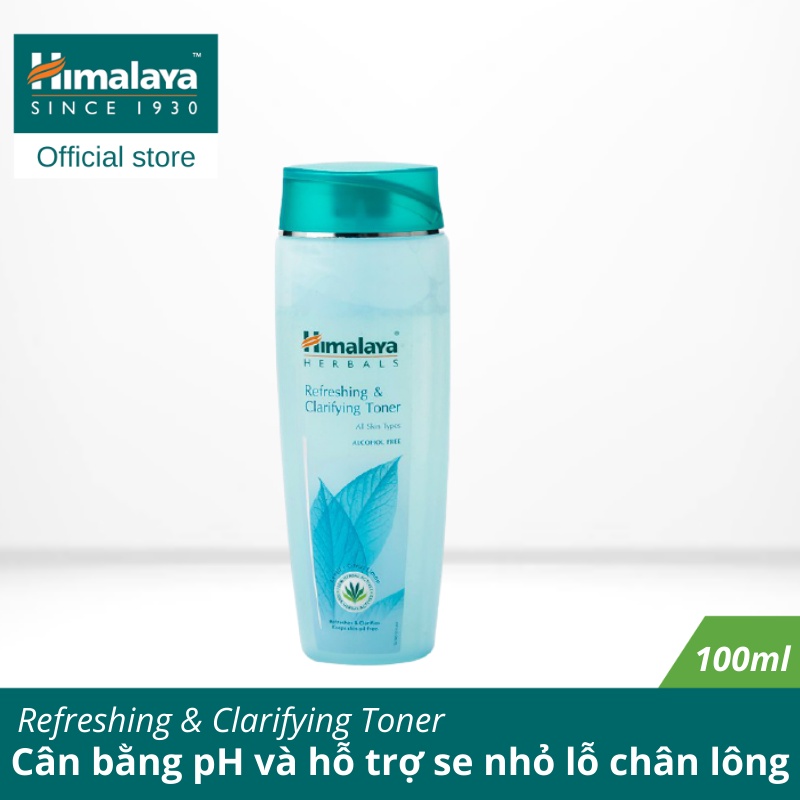 Nước hoa hồng làm sạch mụn và cân bằng pH trên da Himalaya Refreshing &amp; Clarifying Toner 100ml