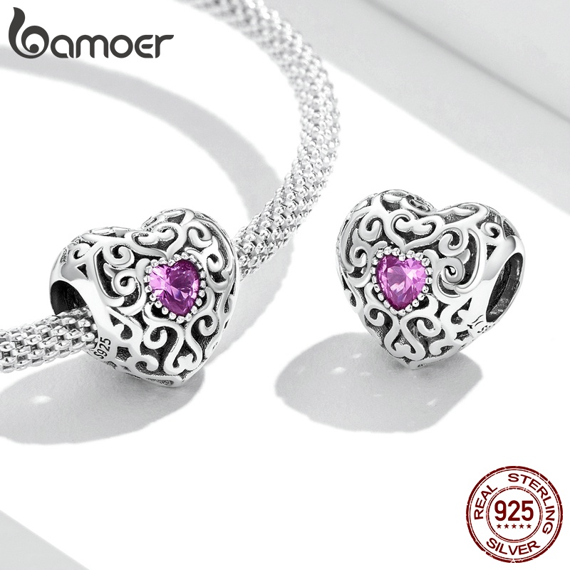 Hạt phụ kiện BAMOER SCC2151 bạc 925 4 phong cách cổ điển dùng làm trang sức diy