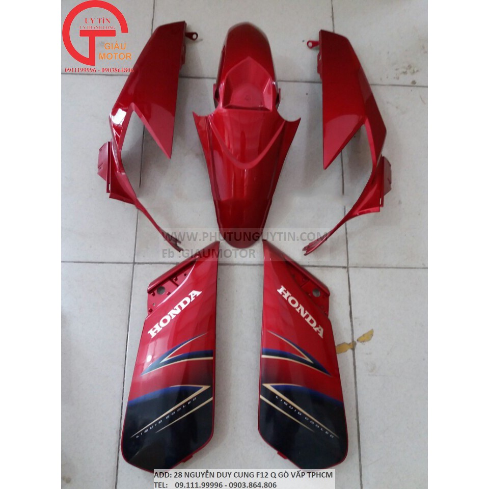 FULL DÀN ÁO AIR BLADE 110 BÌNH XĂNG CON (V10) CHÍNH HÃNG HONDA